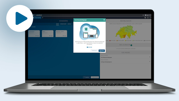 Ordinateur portable ouvert affichant un site web avec une fenêtre contextuelle montrant une illustration d'appareils connectés.